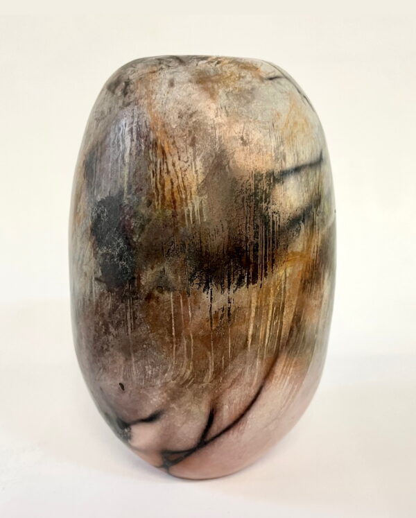 Raku fired sculpture Sabine Classen