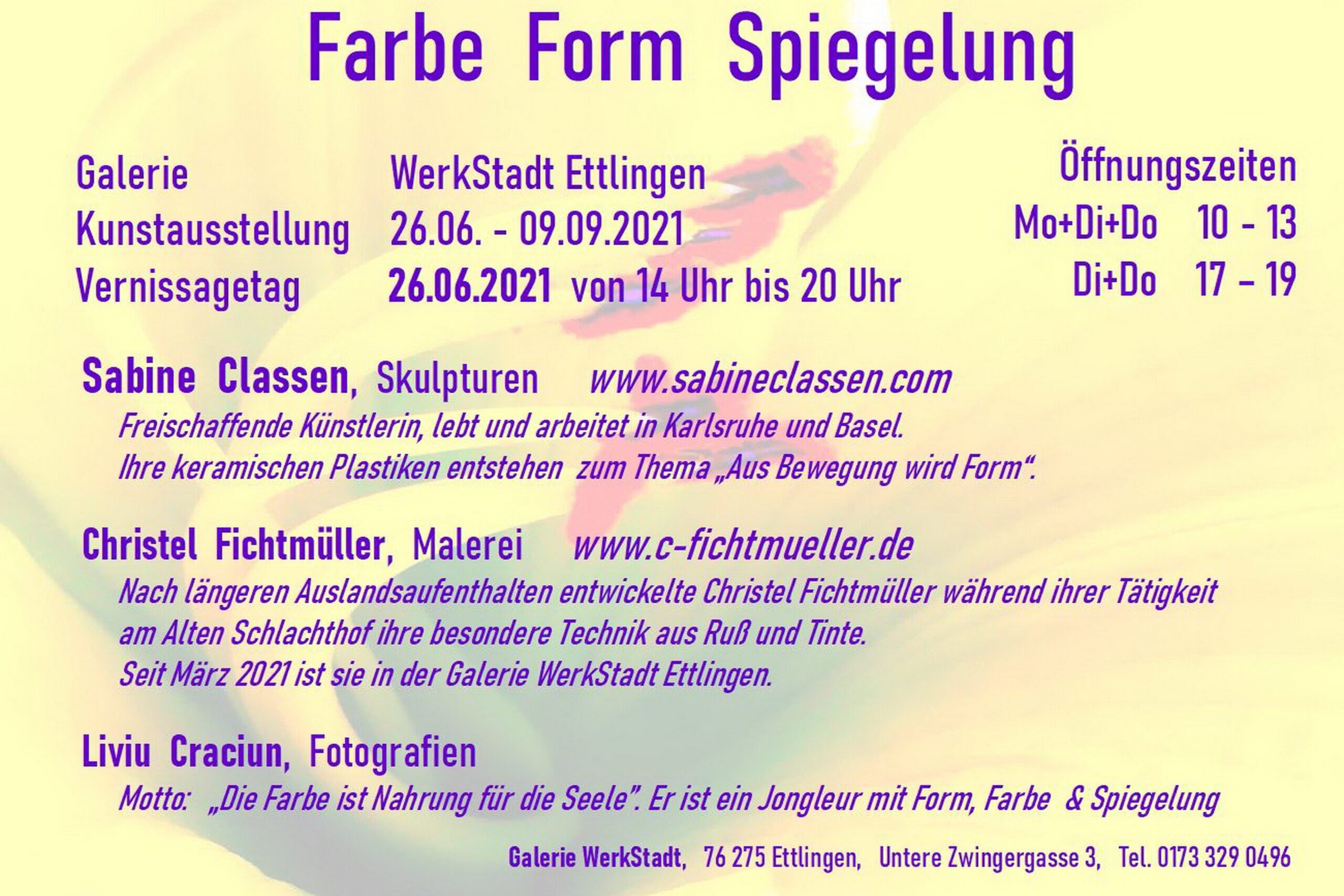Farbe Form Spieglung Flyer