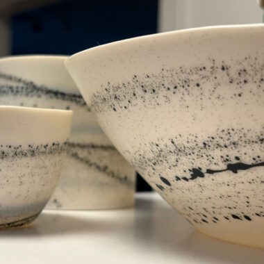 Porzellan gießen und Nerikomi mit Porzellan